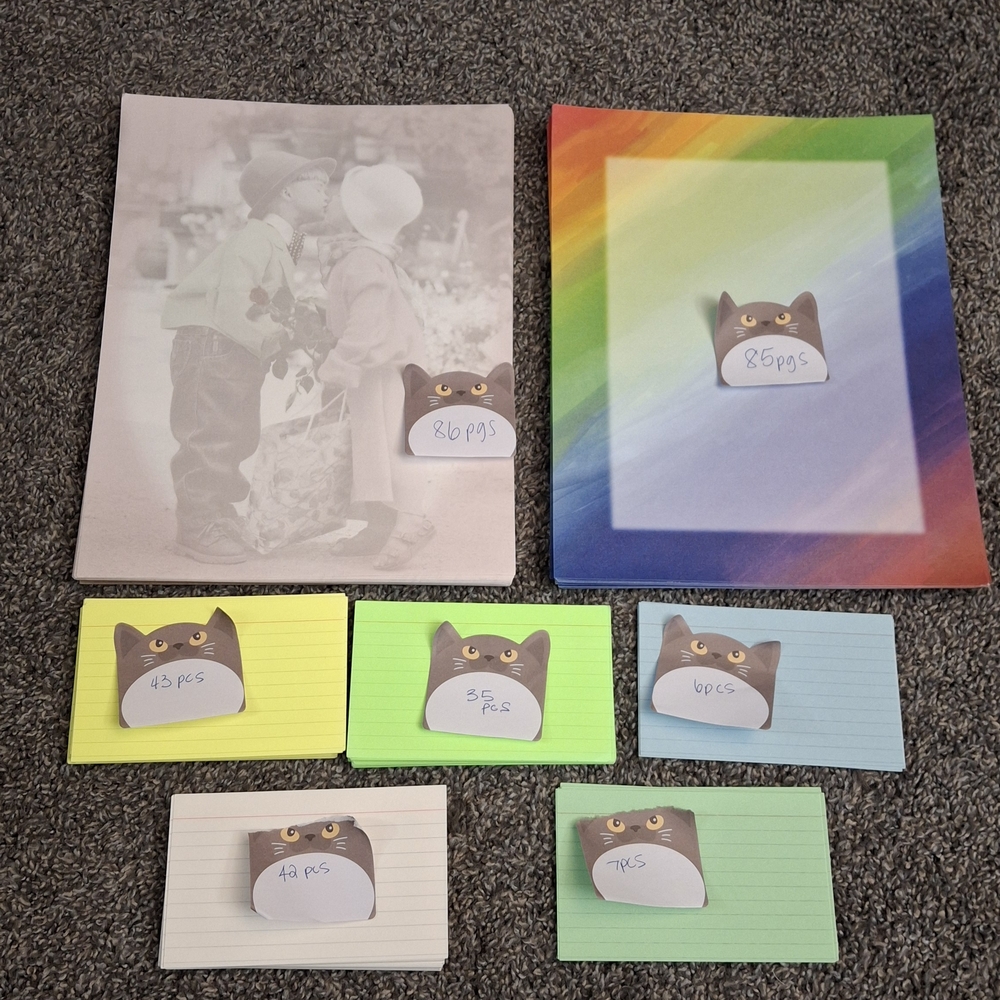 Paper Bundle-Rainbow & Vintage Photo- Notecard Sets